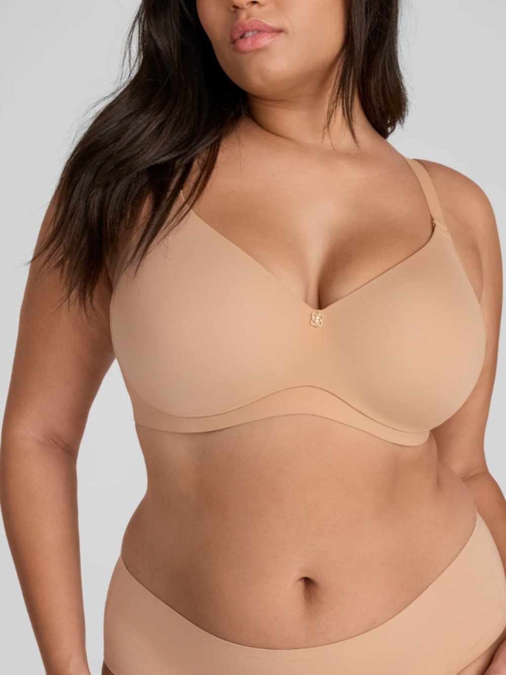 Honeylove CloudEmbrace Wireless Bra Sand NWT 34B